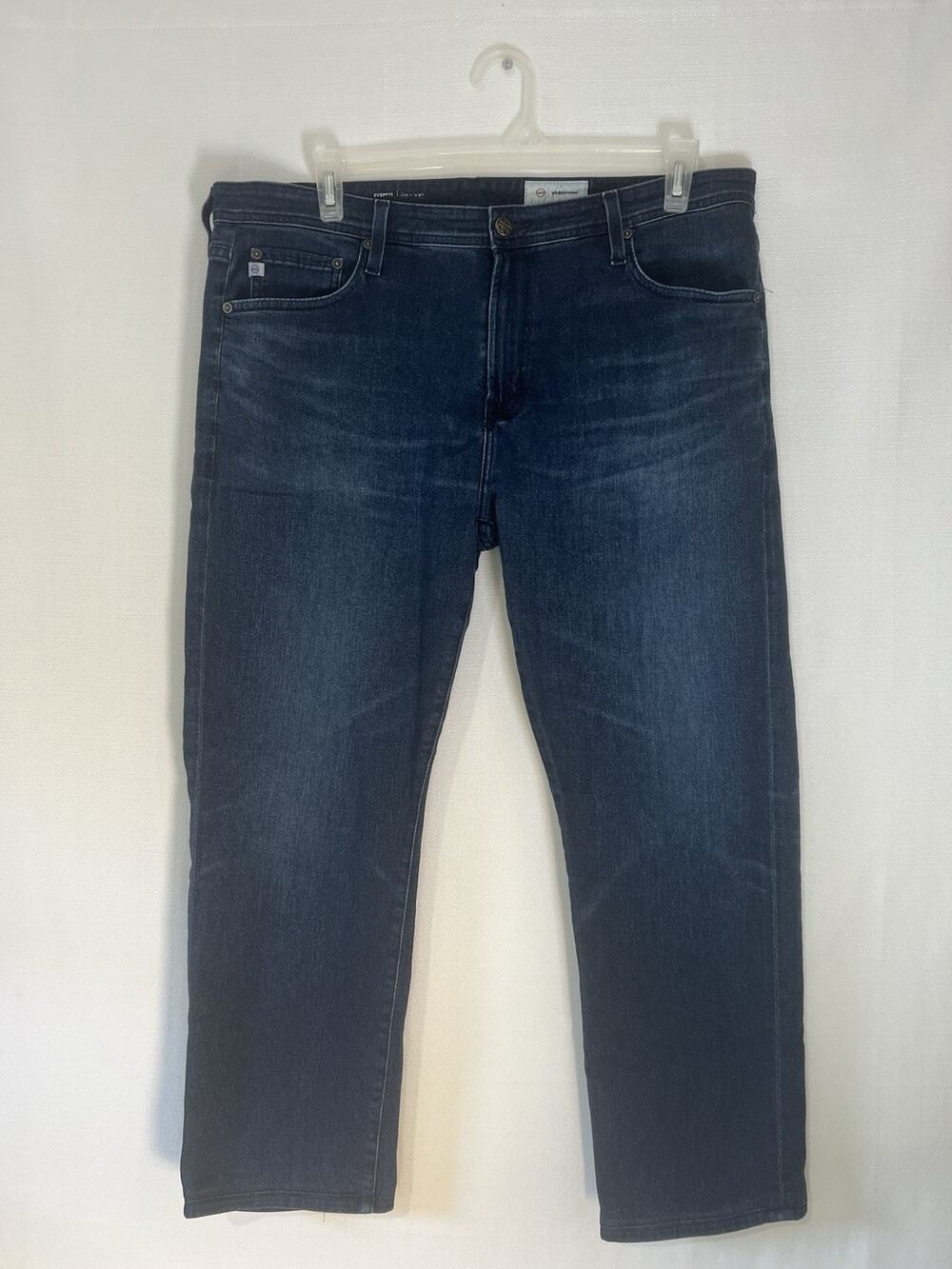AG Adriano Goldschmied Everett Slim Straight Jeans Dark Wash Mens Size 38x28